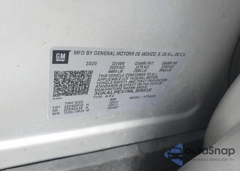 2021 GMC Terrain Fwd Slt из США, поврежденный, VIN 3GKALPEV7ML309518